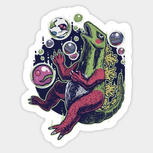 Bubble Godzilla Sticker